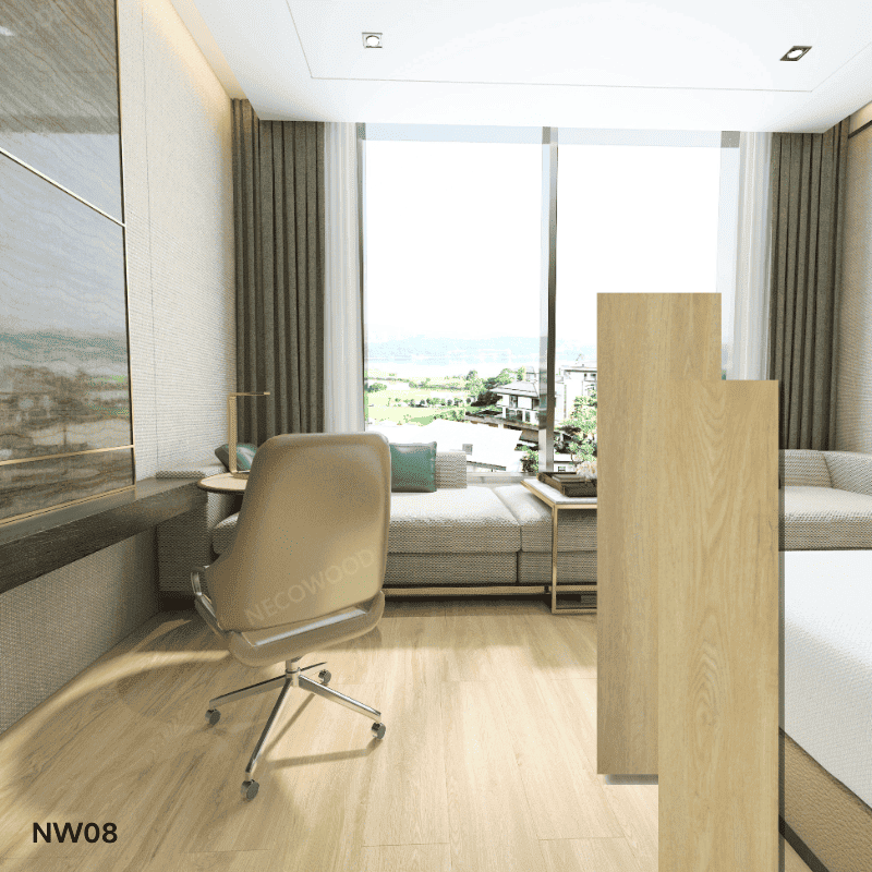 Độ dày 4/5/6 mm Naturelle Nhấp vào sàn vinyl