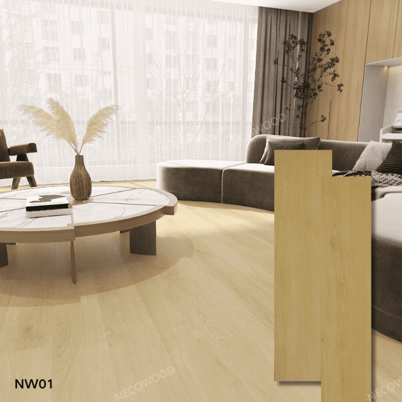 Vinyl gỗ sang trọng nhấp vào khóa SPC Sàn
