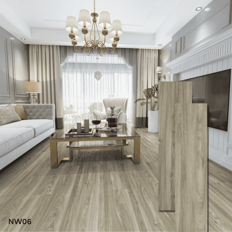 Sàn vinyl IXPE SPC âm thanh không thấm nước